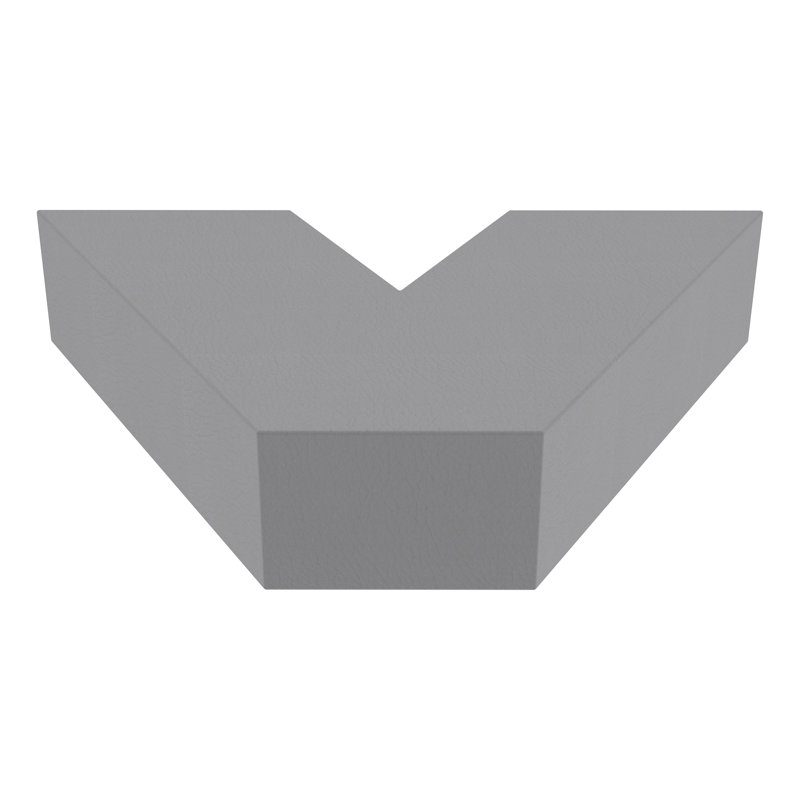 Novelty Kids Soft Seating, 12" H x 59.25" W x 36" D, Cool Gray