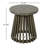Outdoor Grey Wood Patio Side Table, 16.1 - Inch Diameter, Robust Support, Quick Assembly Finish Coffee Table For Backyard And Patio, Surface, Low Maintenance, Versatile Placement