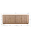 Kamalei 94.49'' W Solid Wood Sideboard