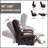 Power Leatheraire Lift Recliner Chair Dual Motor Infinite Position Up To 350 LBS With Solid Wood Armrests, Heat Massage And Heavy Duty Motion Mechanism-490719591