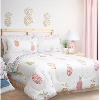  Ensemble d'édredon réversible à motif d'ananas