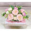 Real Touch Pink English Roses Arrangement