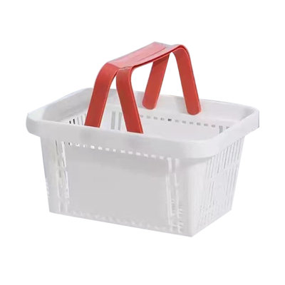Storage basket Shopping Baskets 5.7 Plastic Shopping Baskets With Handles Store Baskets Retail Baskets For Market Grocery Supplies Thrift Convenience Storage