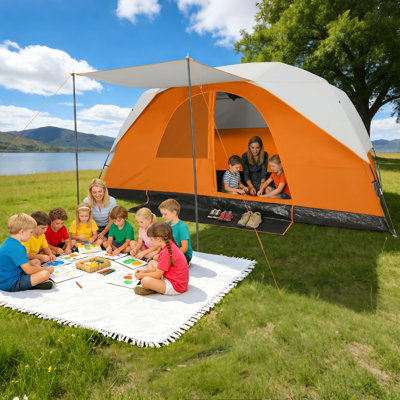 10 Person 30s Instant Setup Cabin Tent, Windproof Camping Tent with Rainfly & Carry Bag for Family Camping