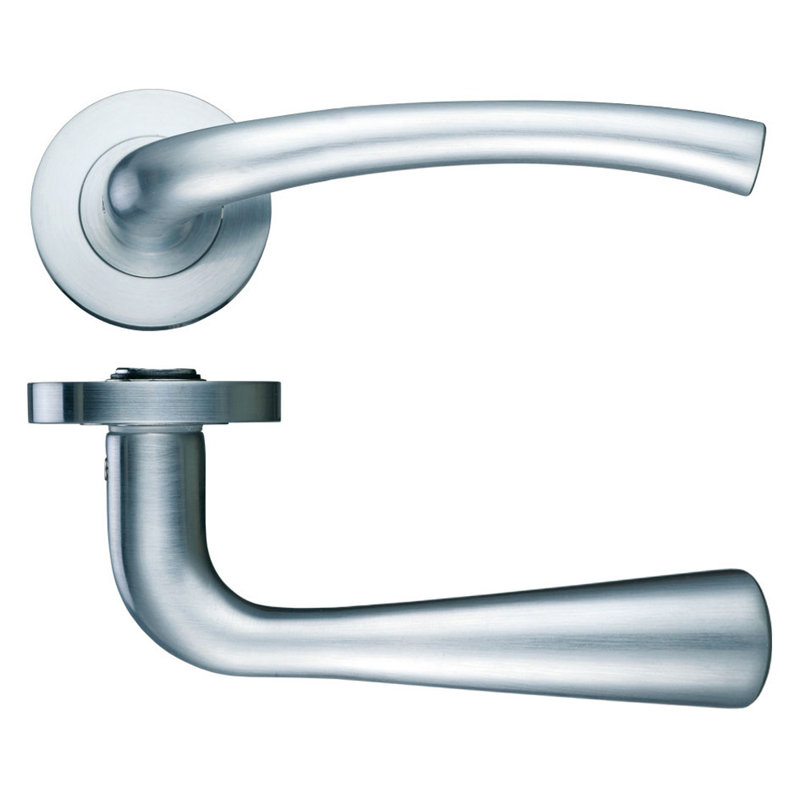 Assisi Latch Door Handle, Satin Nickel