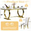 Ensemble de table de salle à manger avec 6 chaises en velours-1669993050-1669993055-1669993054