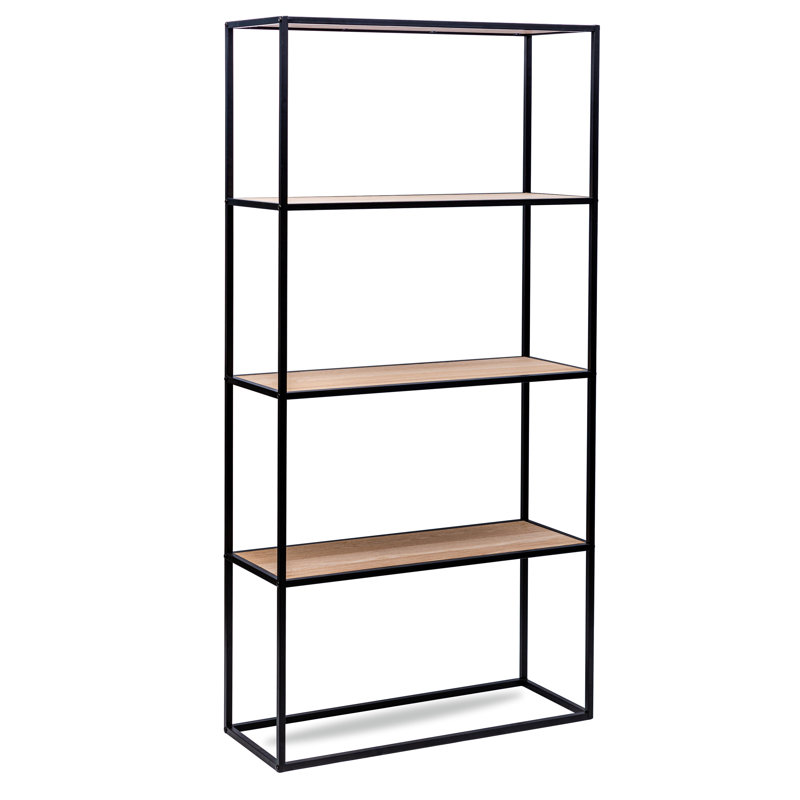 Étagère à 4 niveaux Galento, Beige/noir
