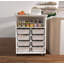 Îlot de cuisine sur roulettes avec chariot de rangement pour armoires de cuisine, îlots portatifs pour la cuisine, buffet pour armoire à café avec portes de grange et roues pour la salle à manger, la salle de bain et la cuisine