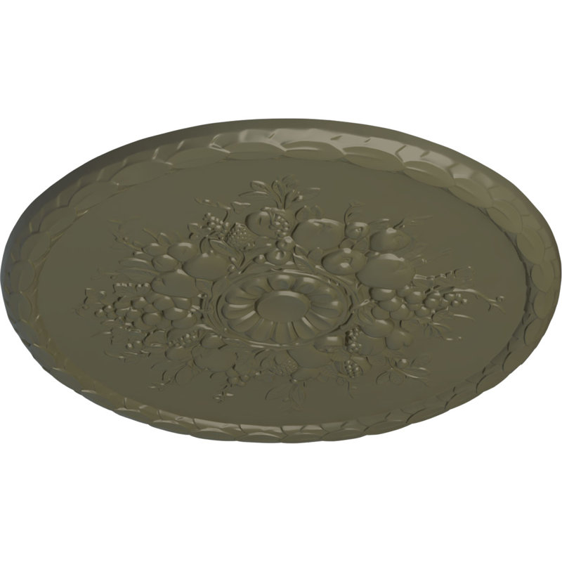 Médaillon de plafond Endurathane Anthony Harvest, DO 22 1/2 po x P 1 1/4 po (convient aux auvents jusqu'à 2 1/8 po), finition tortue peinte à la main