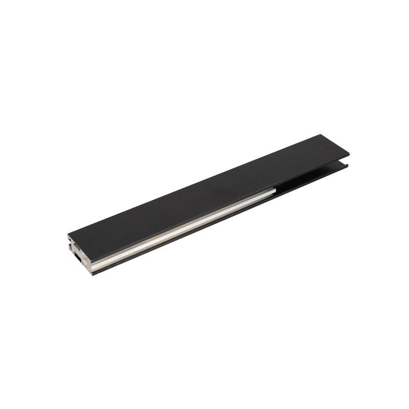 Rail réglable en acier inoxydable pour portes de douche, finition nickel brossé, style moderne pour salle de bain