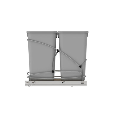Rev-A-Shelf Pullout Trash Container(s) w/ Soft-close, Gray