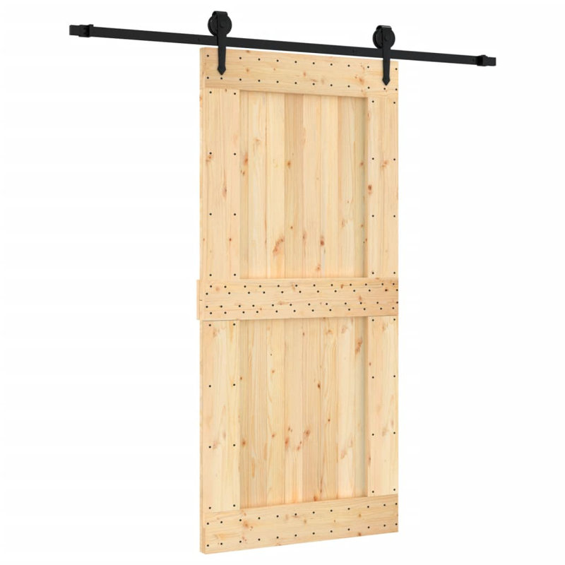 Porte coulissante avec quincaillerie Vidaxl, 37,4 po x 82,7 po