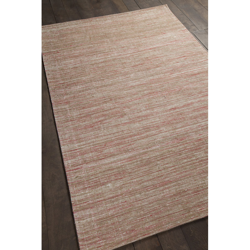 Tapis rose / naturel Kraft, 5 pi x 7 pi 6 po