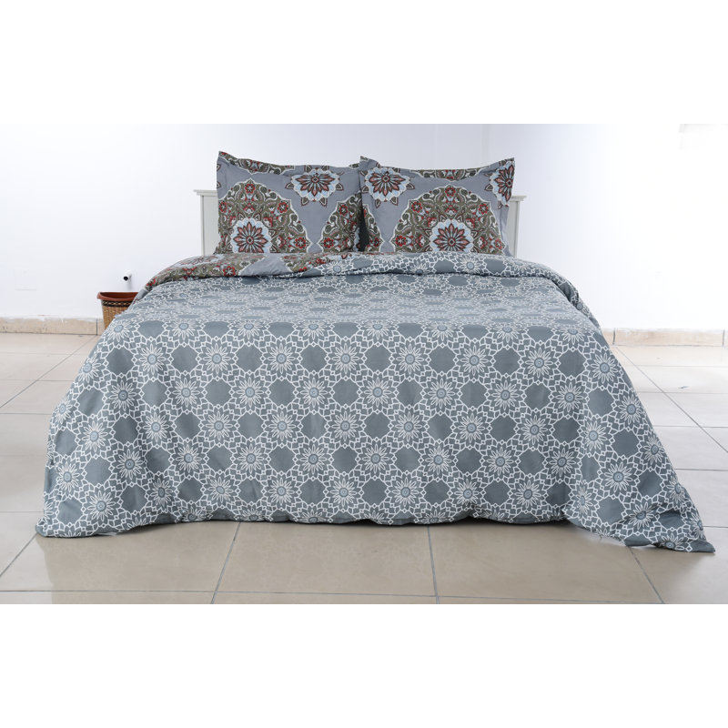 Ensemble de housse de couette réversible en microfibre 3 pièces , Grand