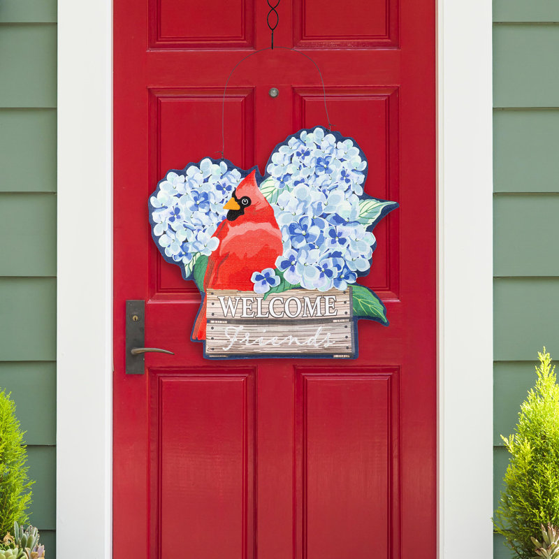 Décoration de porte Cornier Hydrangea Cardinal / Sunflower Cardinal