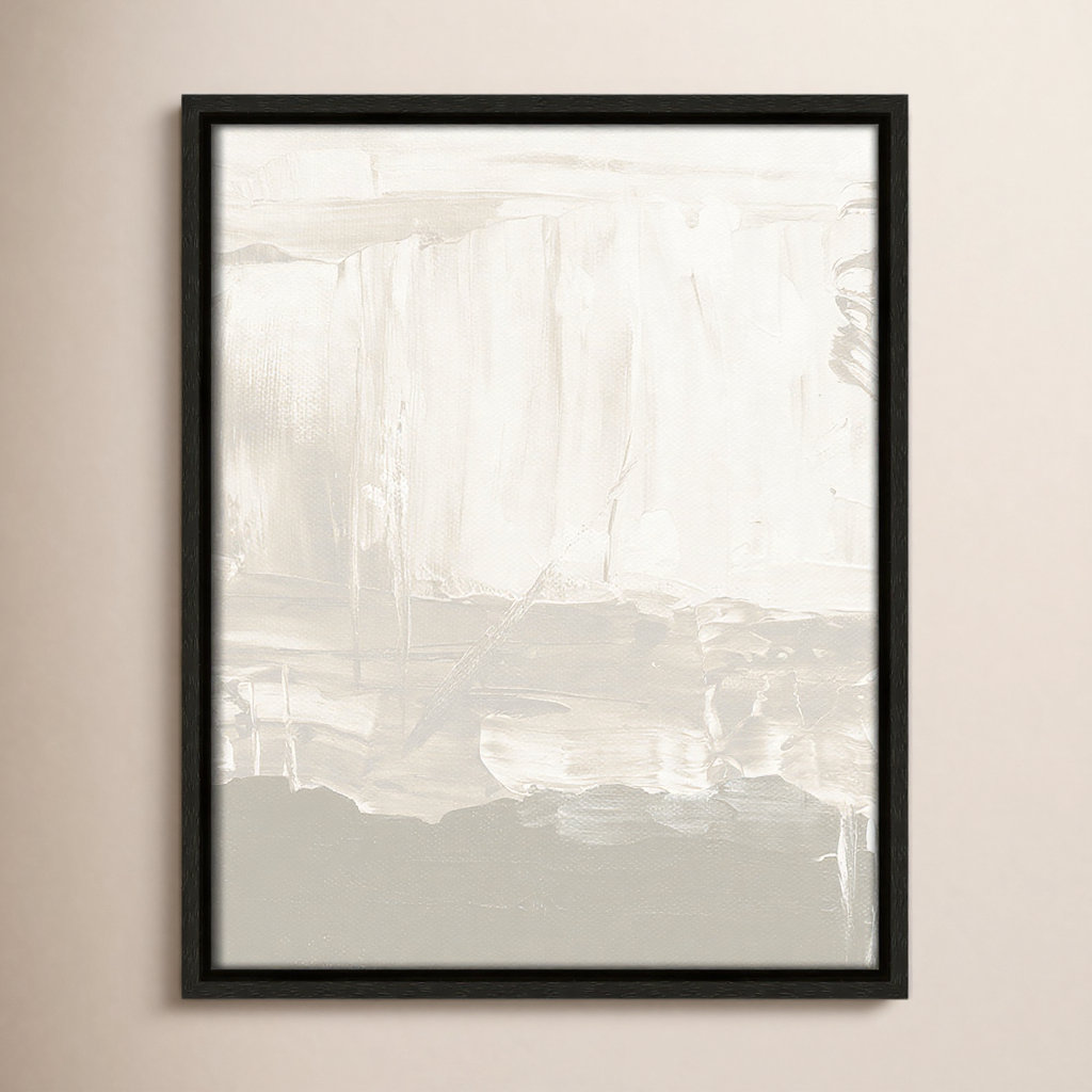 Albie "Taupe Abstract" Print, 15.5" H x 12.5" W, Espresso