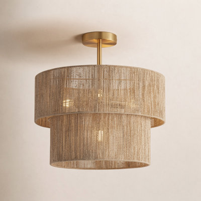 18" 4-Light Semi Flush Mount