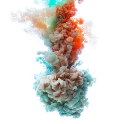 Flow Of Colorful Paint by Takoburito - Wrapped Canvas Print