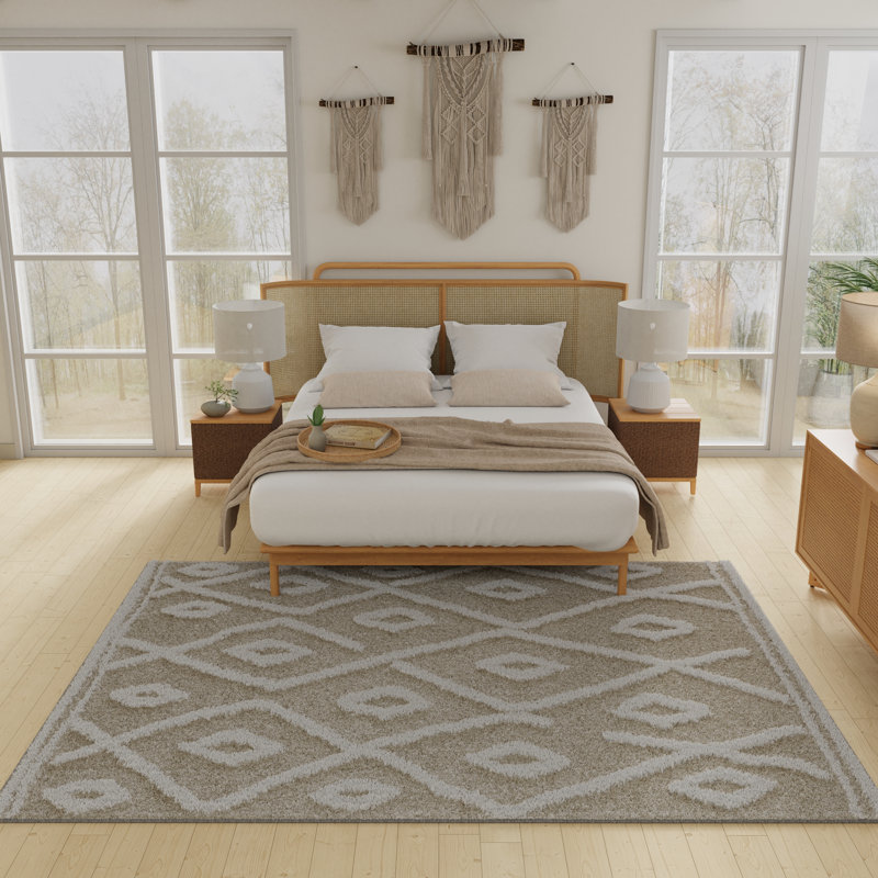 Himesh Performance Geometric Indoor Rug, Rectangle 9'10" x 12'10"