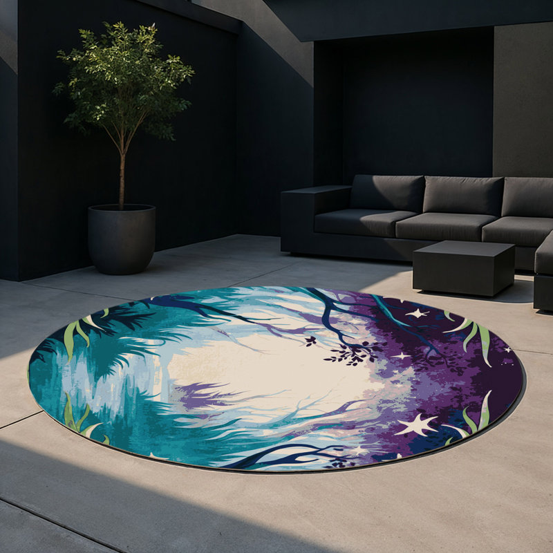 Radiant Roots Indoor And Outdoor Area Rug, Round 5'