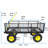 BIG  Wagon Cart Garden Cart Trucks Make It Easier To Transport Firewood Yellow+Black Maximum Static Load Is 880 Lbs.