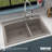 Karran Drop-in Quartz Composite 33'' X 22'' 1-Hole 60/40 Double Bowl Kitchen Sink-35699320