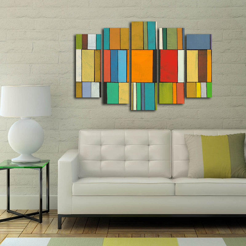 5 Piece Wrapped Canvas Painting Print Set