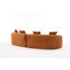 Canapé incurvé sans os, canapé modulaire à compression, haute densité, canapé-lit pour salon, chambre à coucher, salon, appartement (orange)-130717388
