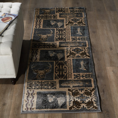 Tapis crème / gris foncé Shivers