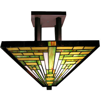 Schenk Glass Semi Flush Mount