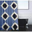 Rideau de douche simple à motif floral Nikhil-19109687