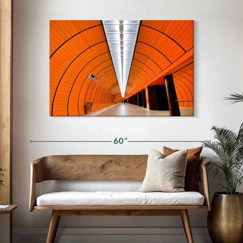 Empty Marienplatz Station, 32" H x 48" W