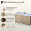 Meuble-lavabo simple avec plateau en marbre Soma-323692047