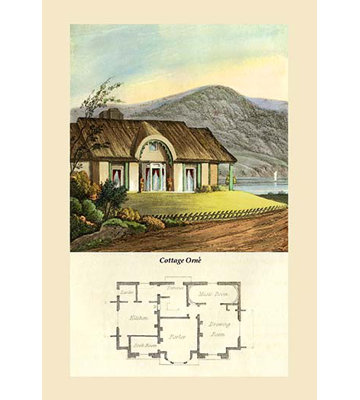 « a maison orne #4 » par j. b. papworth, reproduction d’art
