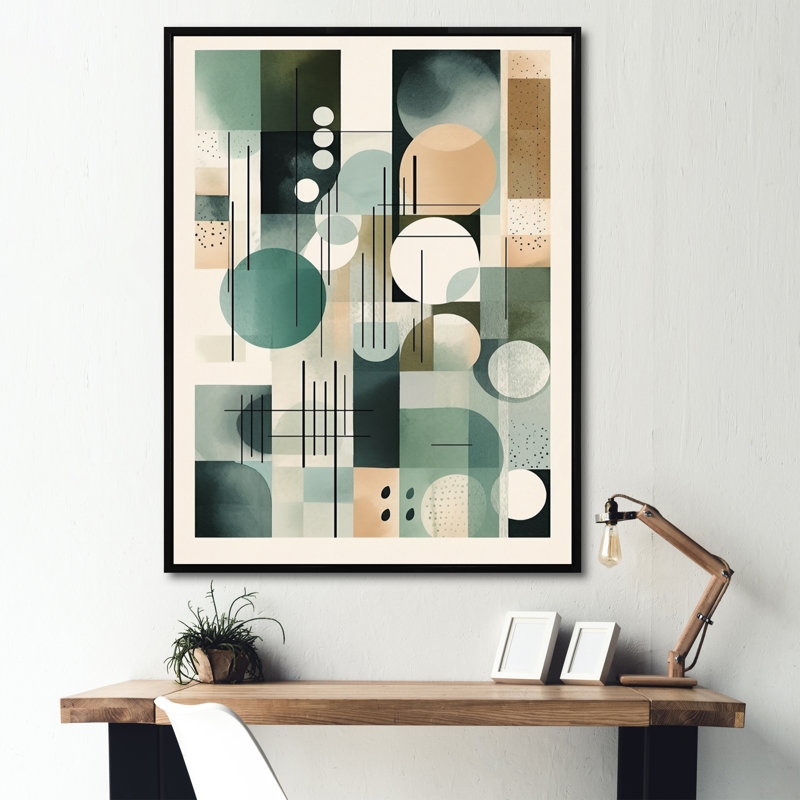 Décoration murale verte et noire minimalisme Quiet Profondeurs I - Minimalisme, H 40 po x l 30 po x P 1,5 po
