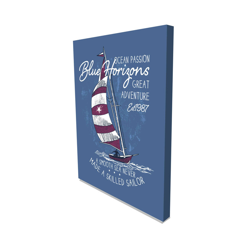 Blue Horizons - Wrapped Canvas Print, 31 cm H x 41 cm W