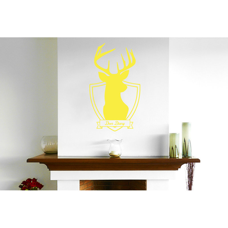 Animals Wall Decal, Bright Yellow, Large