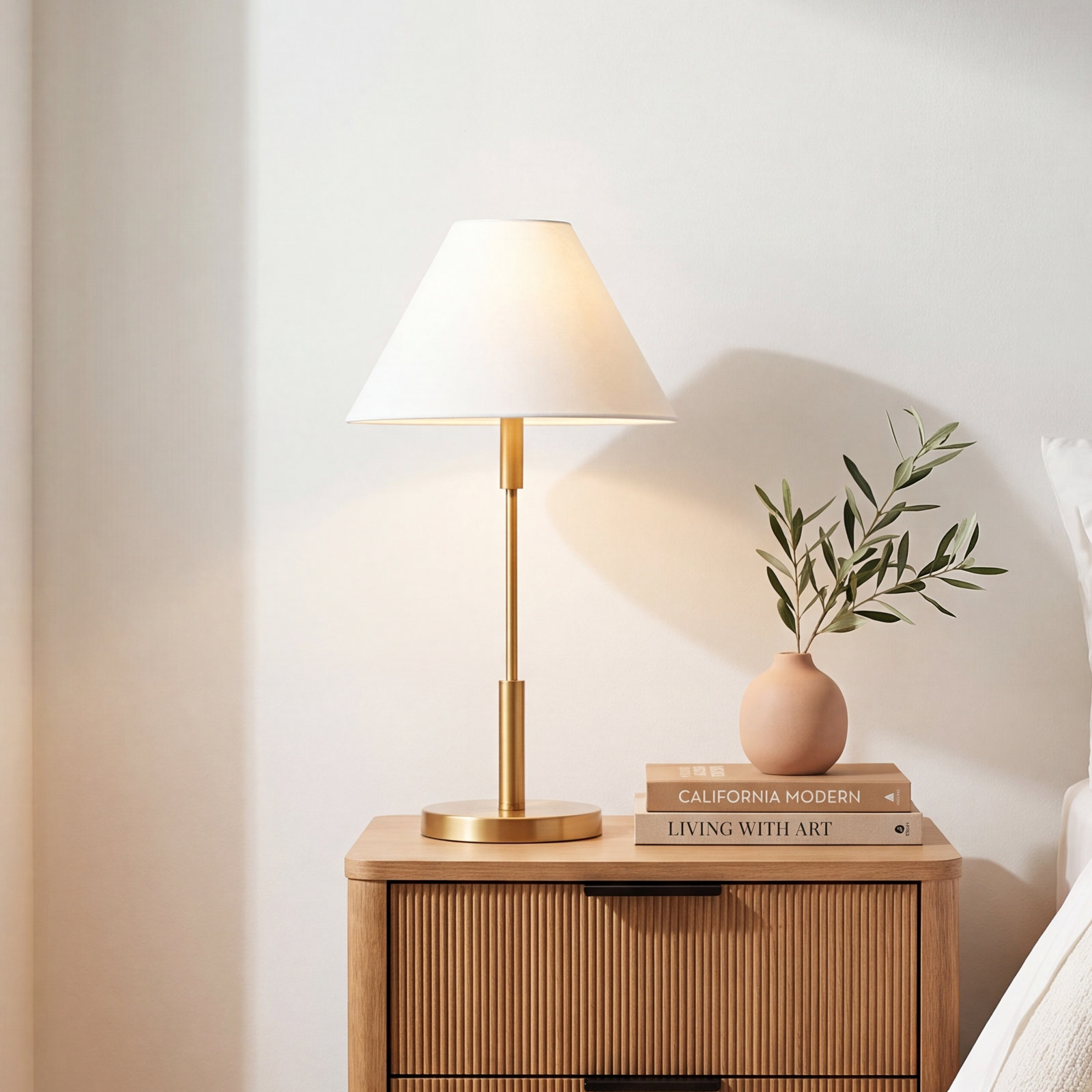 Porteau Table Lamp, Satin Brass