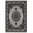 Albasa Collection Digital Print Cotton-Polyester Gray Moroccan Rug-1793313060