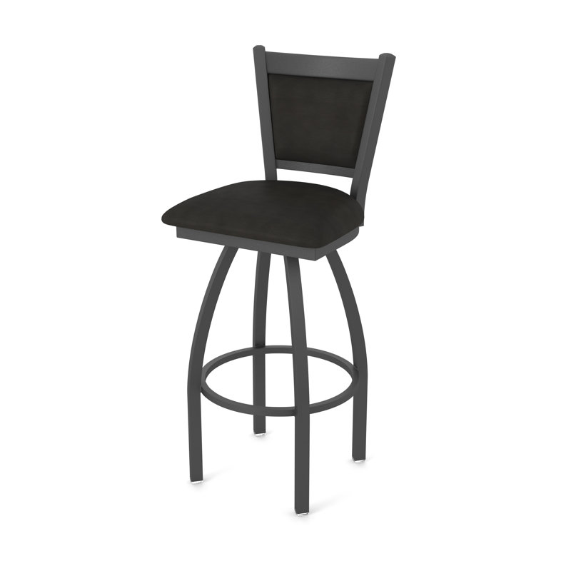 Tabouret pivotant Hadleigh, Étain, Tabouret de bar (siège d'une hauteur de 36 po), Vinyle - espresso Canter