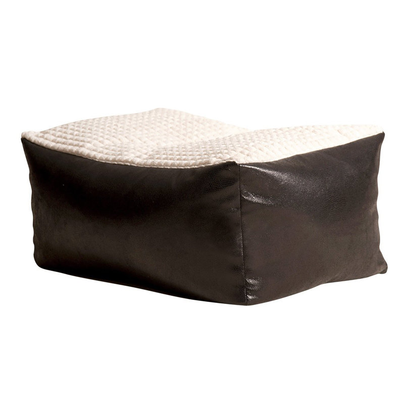 Refillable Classic Bean Bag, Charcoal / Ivory