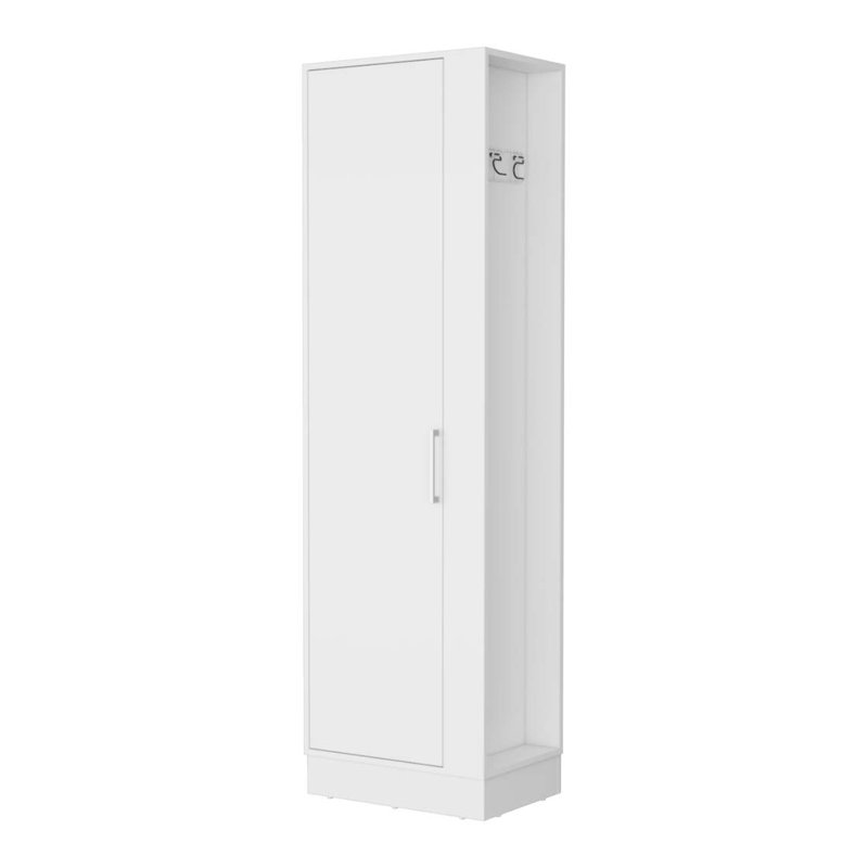 Grande armoire de rangement à 2 portes et 6 tablettes Greenville - blanc