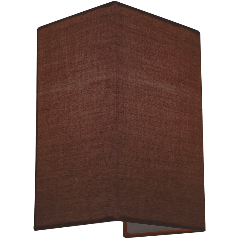 Enola Iron Flush Mounted Sconce, 25.5cm H x 16cm W x 13.5cm D, Mocha