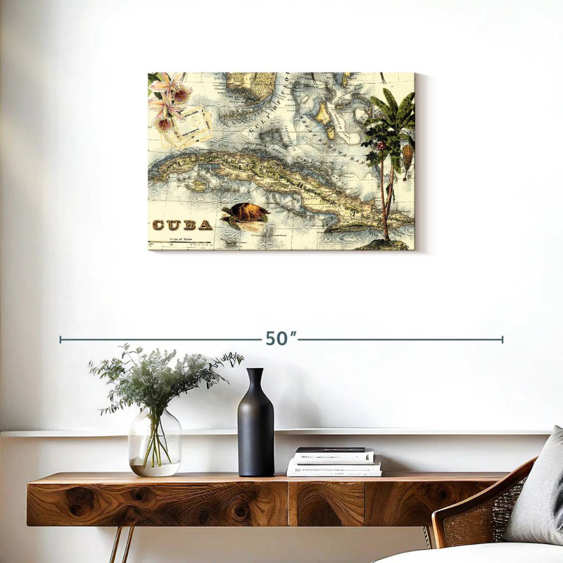 Carte tropicale Aliaz de Cuba, H 20 po x l 30 po
