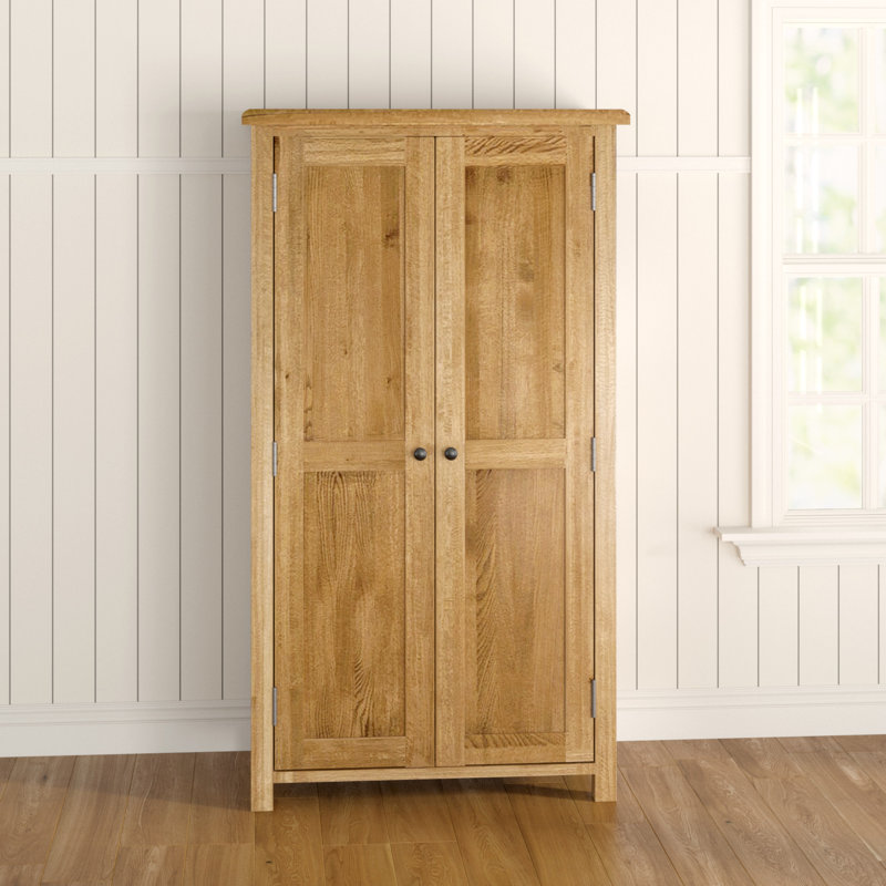 2 Door Solid Wood Wardrobe