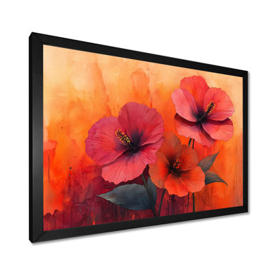 Corsus Vivid Hues Hibiscus liquide Harmony II - Hibiscus, art mural