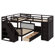 Jamelah Twin-Twin over Full L-Shaped Bunk Bed With 3 Drawers, Portable Desk and Wardrobe