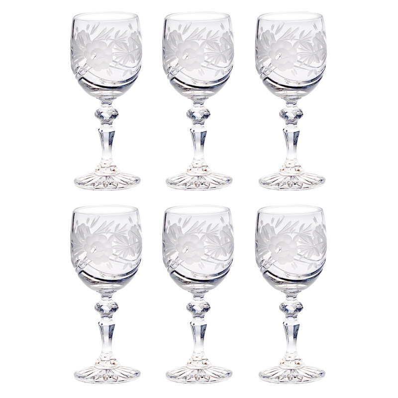6oz. Crystal Wine Glass Set