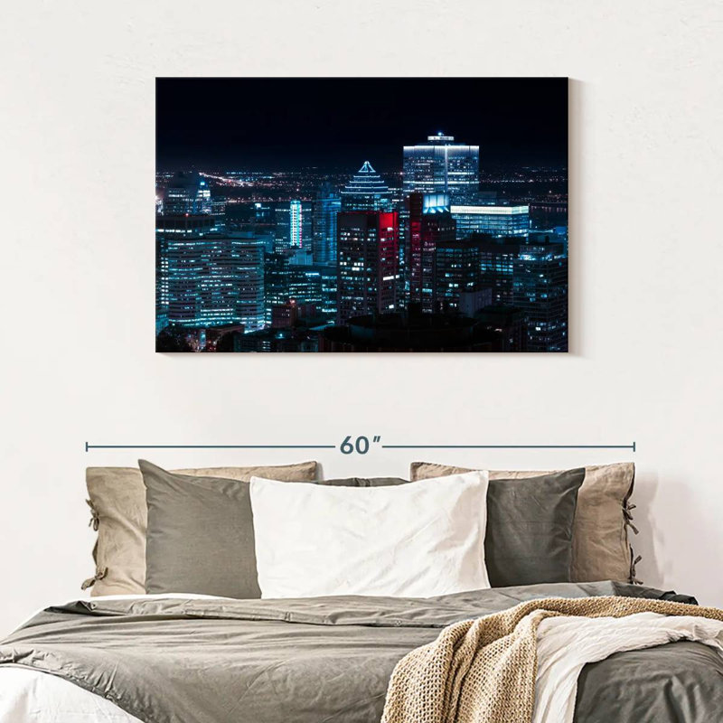Nicci lumières du centre-ville de Montréal, H 30 po x l 45 po