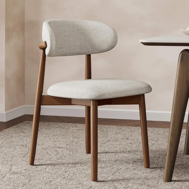 Ensemble de 2 chaises en bois de frêne Lumina, Brown, Brown